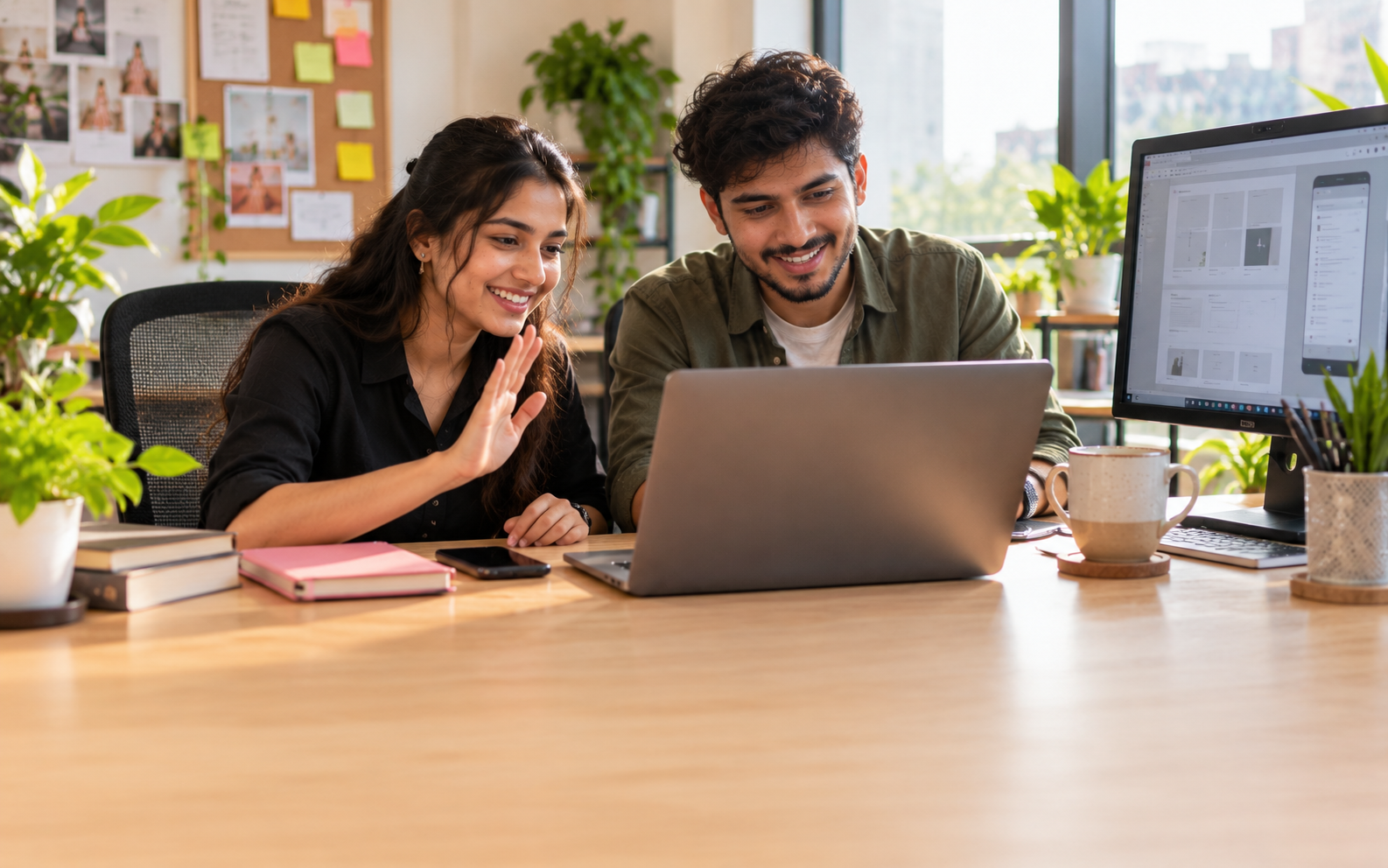 Developer working with a Pune client