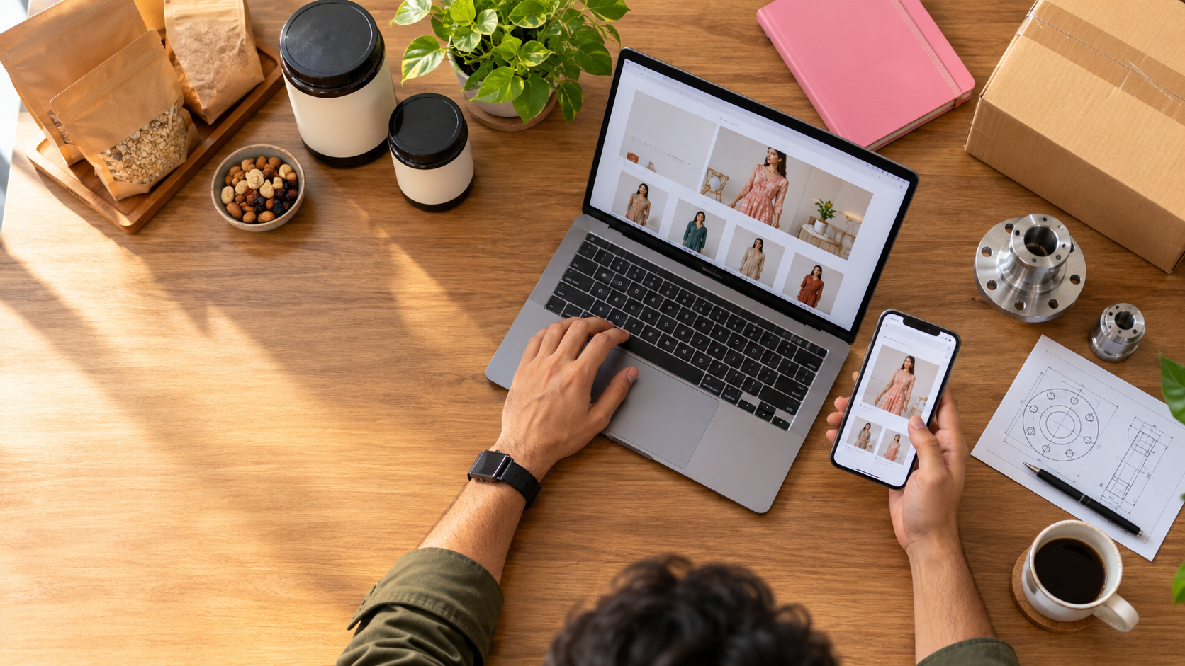 Pune ecommerce store on laptop and phone
