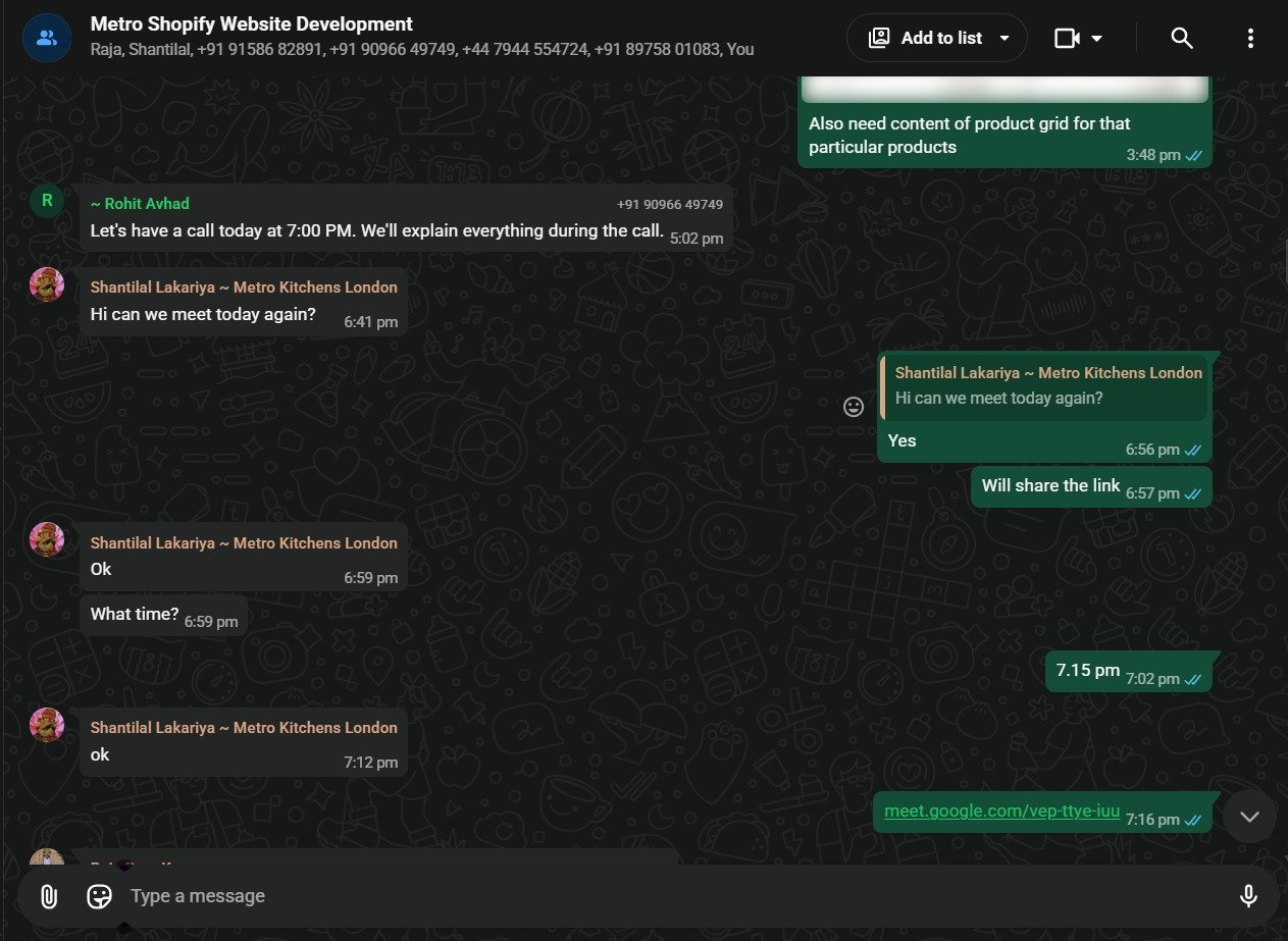 Metro Wardrobes client conversation