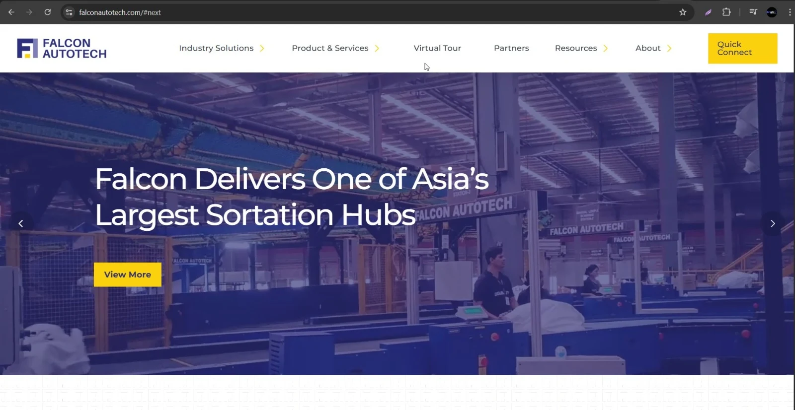 Falcon Autotech website