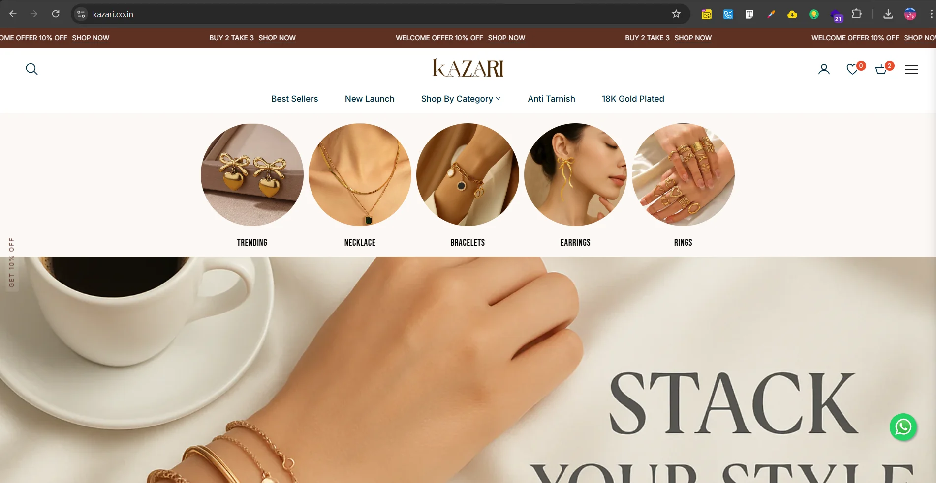 Kazari website