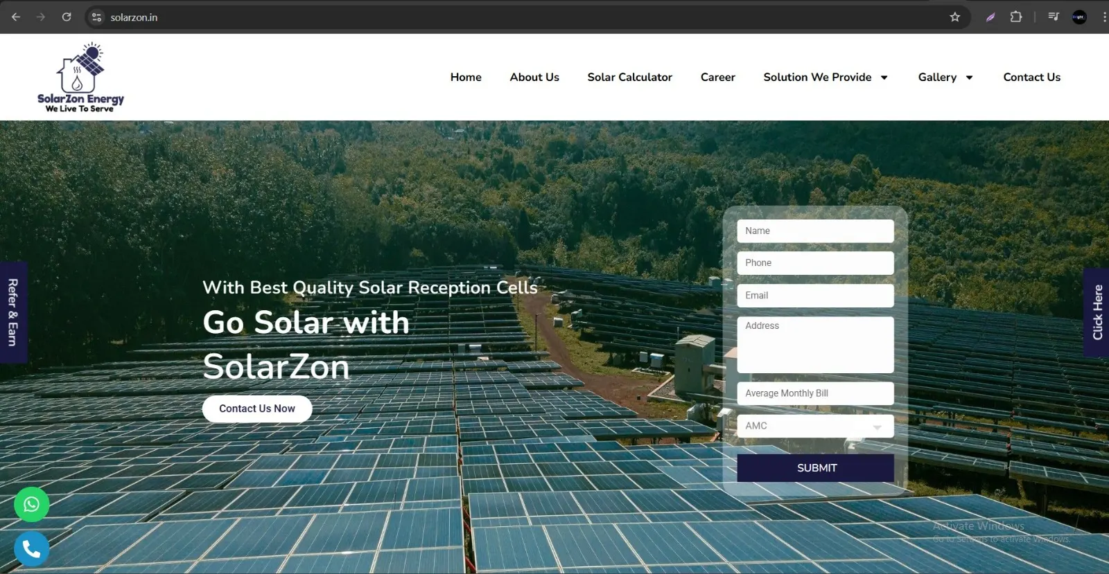 Solarzon website