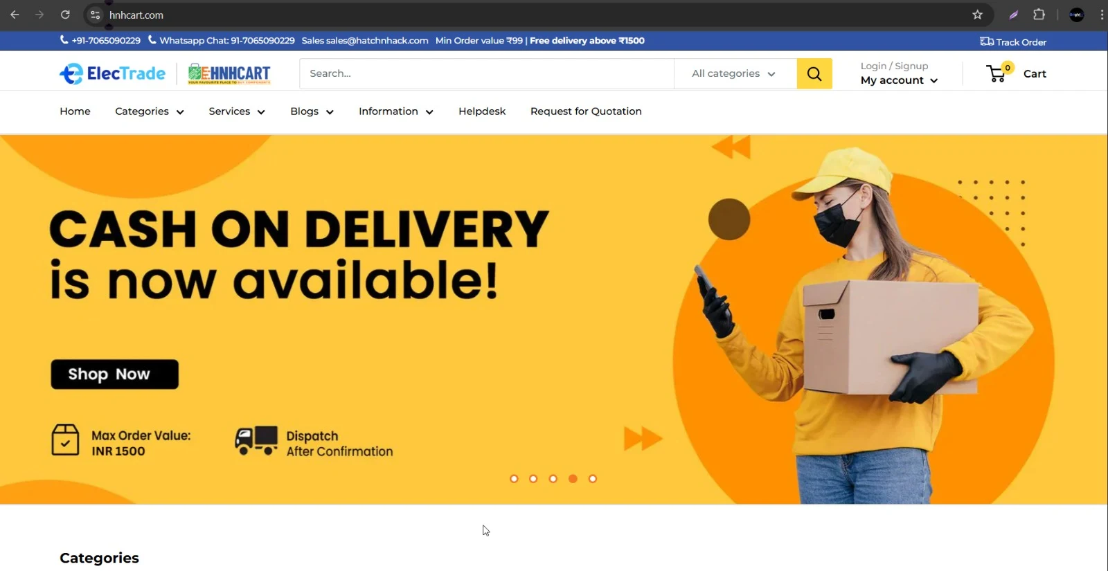 HnH Cart website