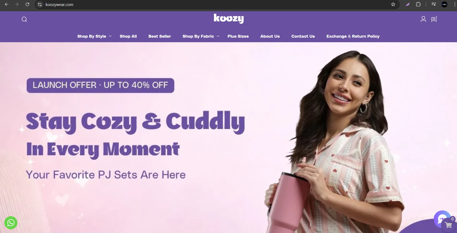 Koozy Wear website
