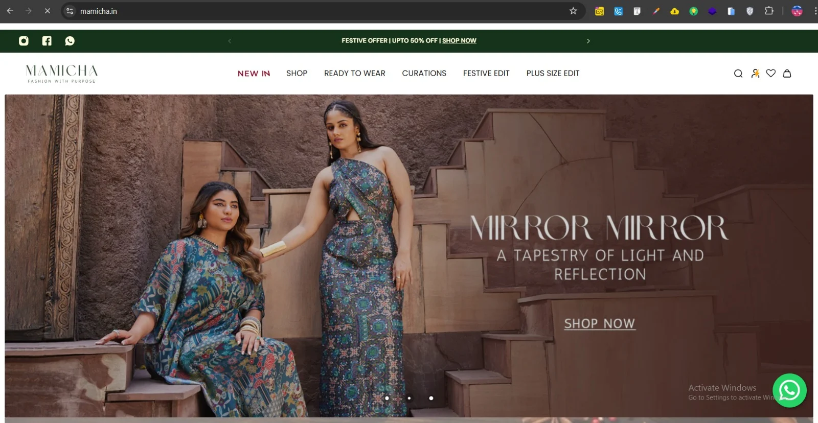 Mamicha website